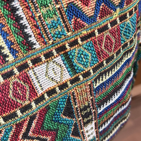 Multicolor Geometric Pattern Tote Bag - Picture 3 of 5